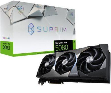 MSI VGA GEFORCE RTX 5080, RTX 5080 16G SUPRIM SOC, 16GB GDDR7, HDMI/DP*3, ATX, TRI FROZR, OC MSI VGA GEFORCE RTX 5080, RTX 5080 16G SUPRIM SOC, 16GB GDDR7, HDMI/DP*3, ATX, TRI FROZR, OC