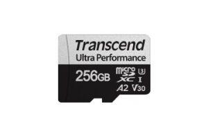TRANSCEND MEMORY CARD 256GB microSD w/ adapter UHS-I U3 A2 Ultra Performance