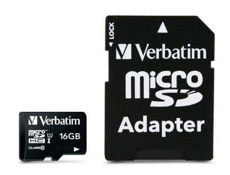 Verbatim Micro Sdhc 16Gb Class 10 + Adattore Verbatim Micro Sdhc 16Gb Class 10 + Adattore