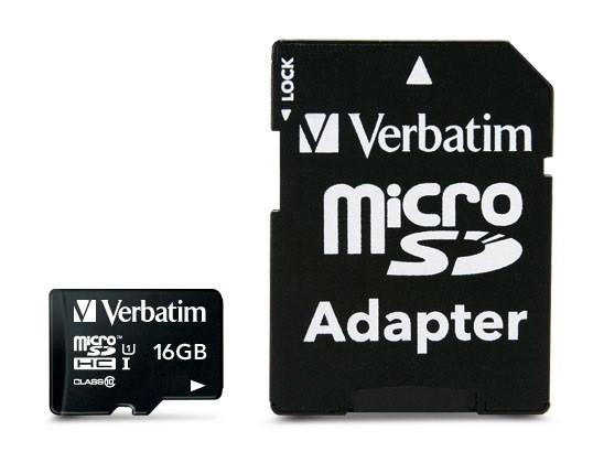 Verbatim Micro Sdhc 16Gb Class 10 + Adattore Verbatim Micro Sdhc 16Gb Class 10 + Adattore