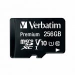 VERBATIM MICRO SDXC PREMIUM 256GB CLASS 10 INC ADAPTER