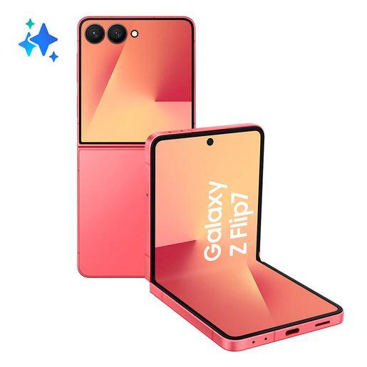 Samsung Galaxy Z Flip7 Smartphone AI, RAM 12GB, 256GB, Display 4,1'' Super AMOLED/6,9'' Dynamic AMOLED 2X, Fotocamera 50MP, Coralred