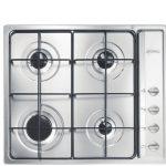 Smeg S64S piano cottura Acciaio inox Da incasso 60 cm Gas 4 Fornello(i)