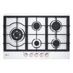 LG CBGZ3016S Piano cottura a gas 75cm, 11,5kW, 5 bruciatori, Griglie in ghisa, Piatto inox