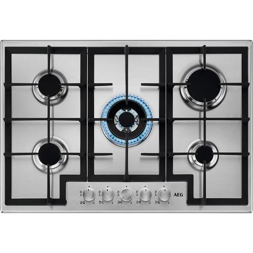 AEG HGB75400SM Piano cottura a gas Serie 3000 Slim Line 75 cm