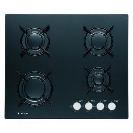 Glem Gas GV64BK piano cottura Nero Da incasso 60 cm 4 Fornello(i)