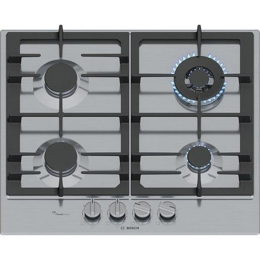 Bosch Serie 6 PCH6A5I90 Piano cottura a gas 60 cm 4 fuochi Acciaio Inox