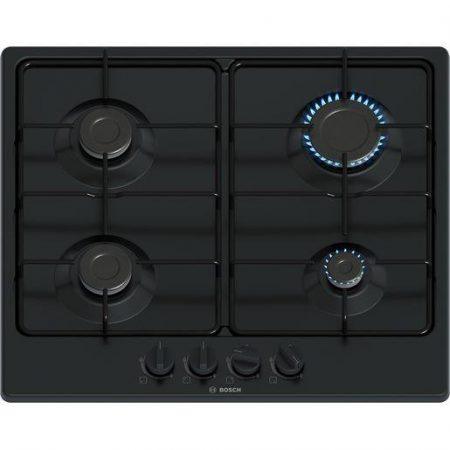 Bosch Serie 4 PGP6B6K80 Piano cottura a gas 60 cm 4 fuochi Acciaio Nero