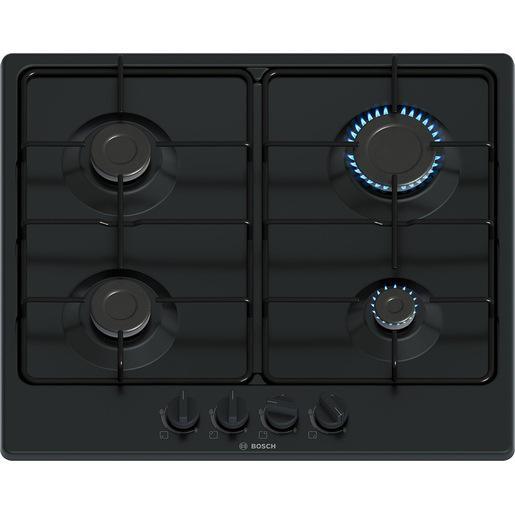 Bosch Serie 4 PGP6B6K80 Piano cottura a gas 60 cm 4 fuochi Acciaio Nero