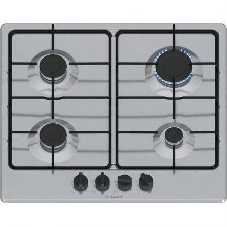 Bosch Serie 4 PGP6B5K85 Piano cottura a gas 60 cm 4 fuochi Acciaio Inox