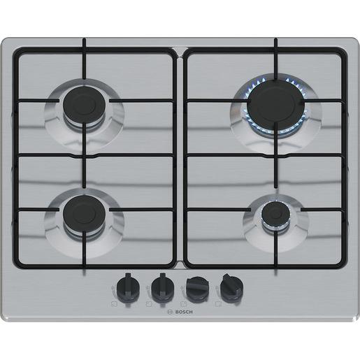 Bosch Serie 4 PGP6B5K85 Piano cottura a gas 60 cm 4 fuochi Acciaio Inox