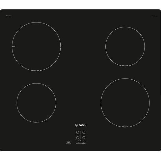 Bosch Serie 2 PUG61RAA5E piano cottura Nero Da incasso 60 cm Piano cottura a induzione 4 Fornello(i)