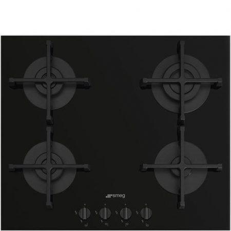 Smeg Universal PV264B piano cottura Nero Da incasso 60 cm Gas 4 Fornello(i)