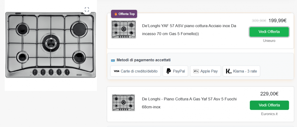 De'Longhi YAF 57 ASV: Il Piano Cottura a Gas che Unisce Qualità e Convenienza 1 image 1