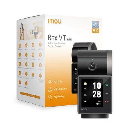 Imou Telecamera REX VT Pro da 3K (5Mp) motorizzata con schermo a colori per effettuare videochiamate. Funzione memo e tracking