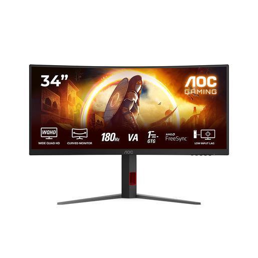 AOC G4 CU34G4 Monitor PC 86,4 cm (34'') 3440 x 1440 Pixel Wide Quad HD LED Nero, Rosso