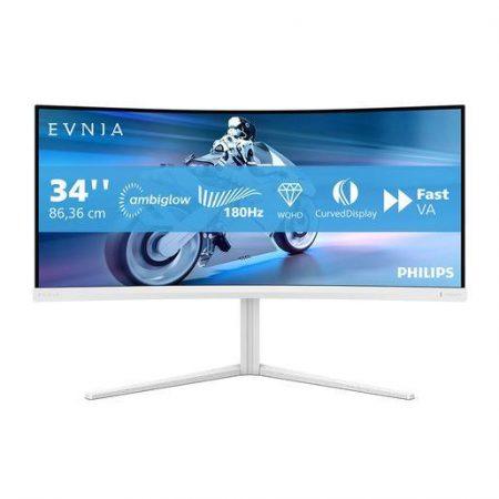 Philips Evnia 5000 34M2C5501A/00 Monitor PC 86,4 cm (34'') 3440 x 1440 Pixel Wide Quad HD LCD Bianco