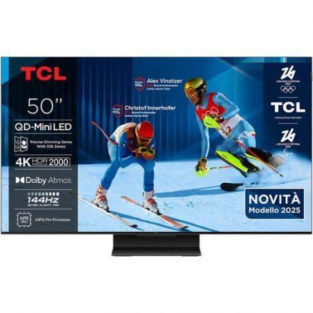 TCL Serie Smart TV QD-MiniLED 4K 50'' 50C7K, 144Hz, Dolby Vision IQ & Atmos, Google TV