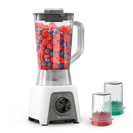 Moulinex Blendeo+ Frullatore, capacità di 1,5 L, 450 W, incluso tritatutto e macinino LM2C3110