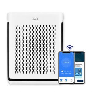 Levoit PURIFICATORE D’ARIA INTELLIGENTE Vital 100S per grandi ambienti, Monitoraggio della Qualità dell’Aria, Prefiltro Lavabile, Rimuove il 99,97% di Po