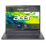 Acer Aspire 14 AI Intel Core Ultra 7 256V Computer portatile 35.6 cm (14'') OLED 16 GB LPDDR5x-SDRAM 512 GB SSD Wi-Fi 6E (802.11ax) Windows 11 Home Grigi