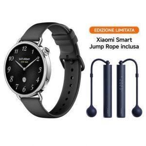Xiaomi Watch S4 41mm + Jump Rope, Black 3,35 cm (1.32”) AMOLED Digitale Argento