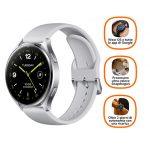 Xiaomi Watch 2 3,63 cm (1.43'') AMOLED 46 mm Digitale 466 x 466 Pixel Touch screen Argento Wi-Fi GPS (satellitare)