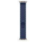 Apple Trail Loop blu/blu acceso (49 mm) - M/L - Titanio naturale
