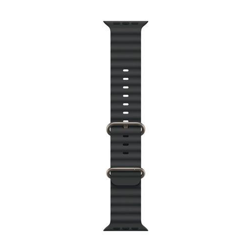 Apple Cinturino Ocean nero (49 mm) - Titanio naturale