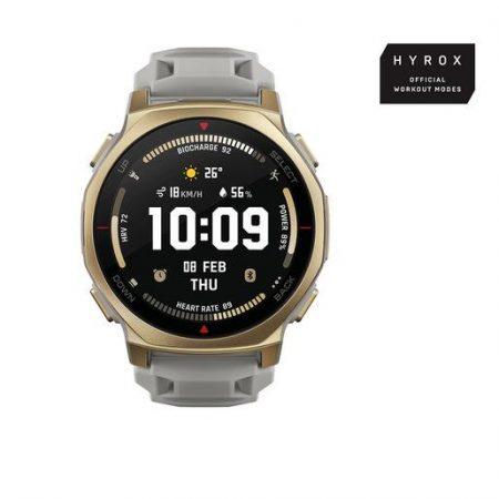 Amazfit T-rex 3 Pro 3,35 cm (1.32'') AMOLED 44 mm Digitale 466 x 466 Pixel Touch screen Oro Wi-Fi GPS (satellitare)