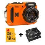 Kodak PIXPRO WPZ2OG6 fotocamera digitale 1/2.3'' Fotocamera compatta 16,76 MP BSI CMOS 4608 x 3456 Pixel Nero, Arancione