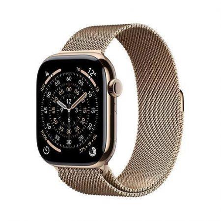Apple Watch Series 11 GPS + Cellular 46mm Cassa Titanio Oro con Loop in maglia Milanese Oro - S/M