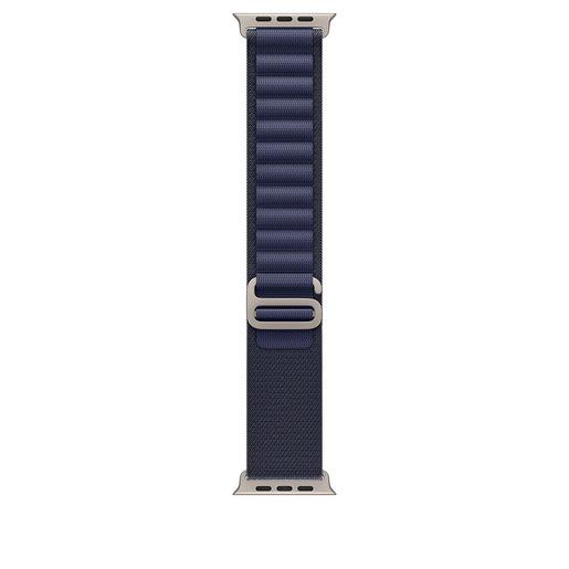 Apple Alpine Loop blu navy (49 mm) - Small - Titanio naturale