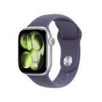 Apple Watch Series 11 GPS + Cellular 42mm Cassa Alluminio Argento con Sport Band Viola Nebbia - S/M