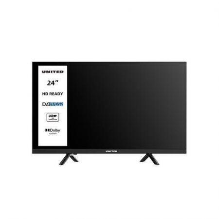 United UNLED24M10 TV 24'' HD, Triplo tuner DVBT2/C/S2 HEVC MAIN10, Dolby Audio, Parental Control