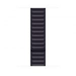 Apple Cinturino a maglie in pelle inchiostro (45 mm) - S/M