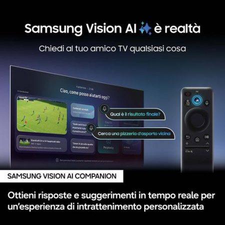 Samsung QLED AI TV 65'' QE65Q7F5AUXZT 4K, Processore Q4 AI, 4K Upscaling, Color Booster Pro, OTS Lite, Air Slim Design, Vision AI Smart TV, 2025