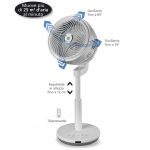 Macom Ventilatore Tornado Tower Ventilatore piantana con doppia oscillazione verticale/orizzontale. Telecomando incluso