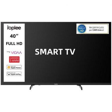 IOPLEE IOP40V2M10VDA SMART TV 40'' FULL HD, Sistema operativo VIDAA, Triplo tuner DVBT2/C/S2, Certificato TivuSAT, Piedini installabili in doppia posizio
