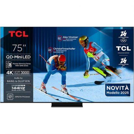 TCL Serie Smart TV QD-MiniLED 4K 75'' 75C7K, 144Hz, audio B&O, Dolby Vision IQ & Atmos, Google TV