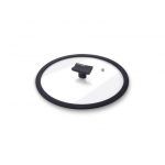 Moneta 0004124524 coperchio per pentola Rotondo Nero, Trasparente