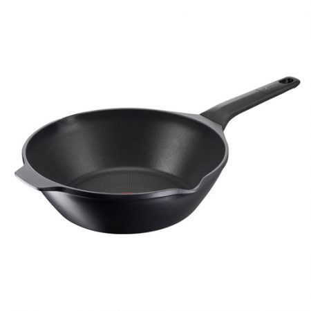 Lagostina Aroma, Wok 28 cm, Antiaderente, Compatibile con Induzione e Gas, Alluminio Pressofuso, Indicatore di Calore