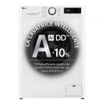 LG F4R3009NSWW Lavatrice 9kg AI DD, Classe A-10%, 1400 giri, Vapore, AI Wash