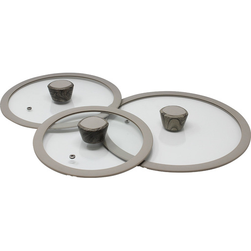 Pedrini coperchio in vetro con guarnizione in silicone, 24 cm