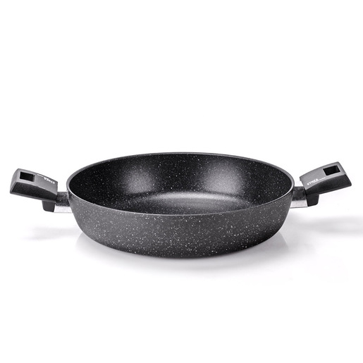 Moneta 0008730228 padella Rotondo Nero, Grigio