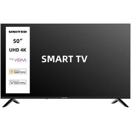 United UNLED50KM10VDA SMART TV 50'' ULTRA HD 4K, Sistema operativo VIDAA, Triplo tuner DVBT2/C/S2 HEVC MAIN10, Dolby Audio, Parental Control