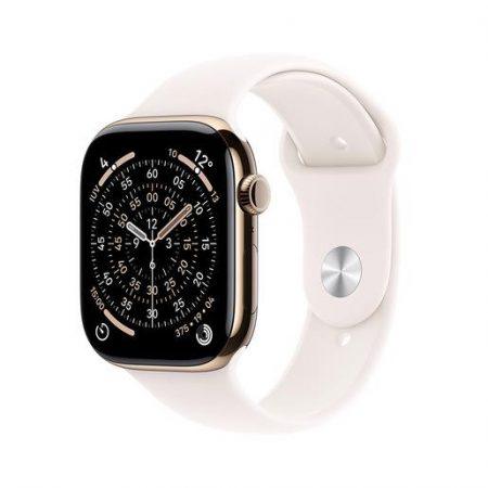 Apple Watch Series 11 GPS + Cellular 46mm Cassa Titanio Oro con Band Rosa Fard - S/M