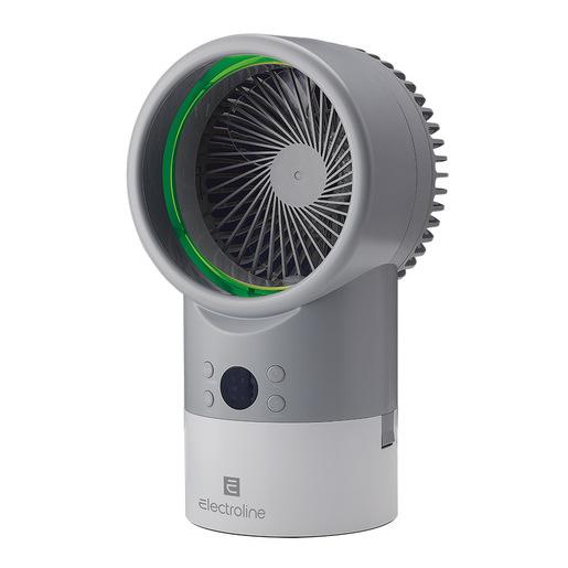 Electroline Ventilatore da tavolo 3 pale 9cm con illuminazione 7 colori grigio