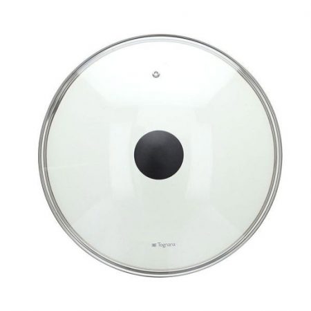 Tognana Porcellane V9558W70NBO coperchio per pentola Rotondo Nero, Trasparente