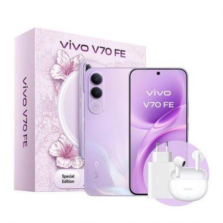 VIVO V70 FE + BUD 17,4 cm (6.83'') Doppia SIM Android 16.0 5G USB tipo-C 8 GB 256 GB 7000 mAh Viola